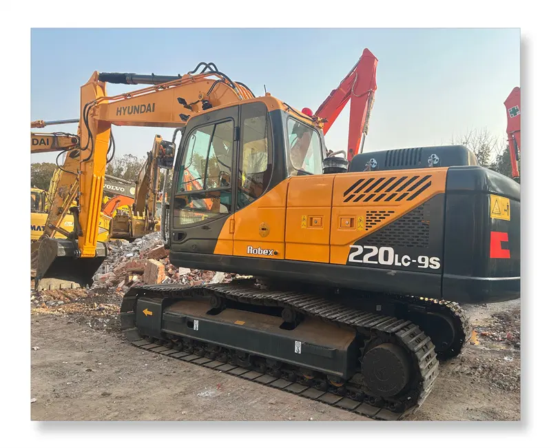 Giá thấp Hyundai R220LC-9S máy xúc 22 tấn sử dụng robex Hyundai 220 220 R220 220lc-9s máy xúc tay thứ hai xẻng Digger