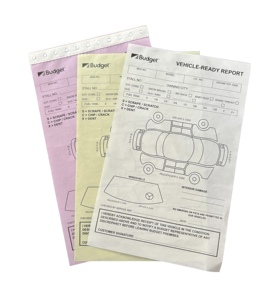 5.5 X 9.5Inches Carbonless <strong>Continuous</strong> Forms with <strong>Printing</strong> for Dot Matrix Printer 3 Parts with Fanapart Adhesive