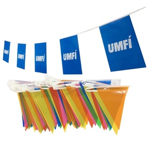 Banderines de poliéster decorativos colgantes, la bandera triangular se puede utilizar para decoraciones navideñas de cumpleaños para crear un ambiente - Product Image 2