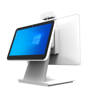 Monitor del sistema Pos Touch Screen a doppio schermo da 15.6 pollici tutto In un registratore di cassa per Laptop con fotocamera