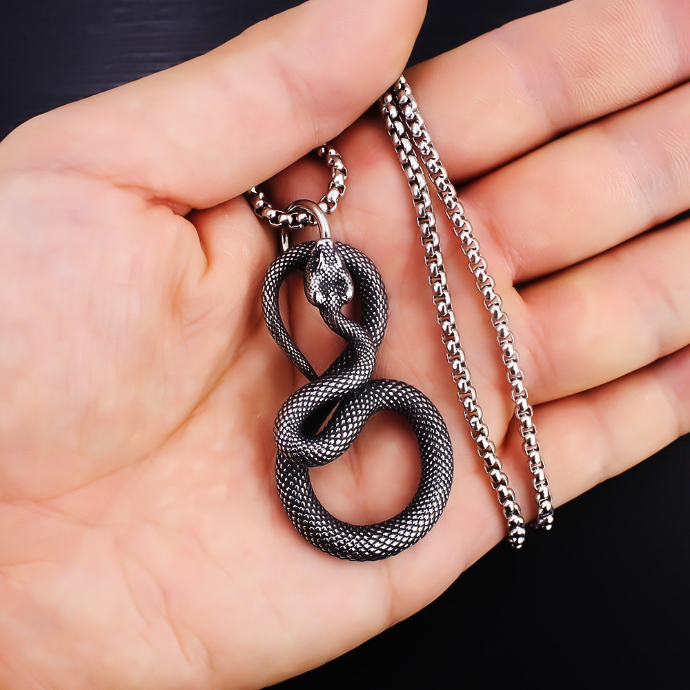 silver Black mamba steel chain