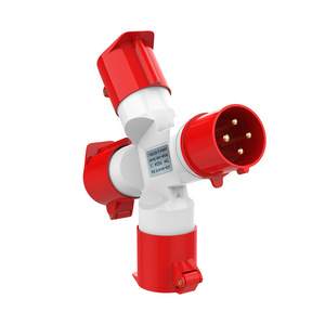 Multi <strong>Plug</strong> Socket <strong>16a</strong> 380V 4p <strong>3p</strong> 3 Way 2way Splitter Multiple Splice Industrial <strong>Plug</strong> Connector - Product Image 2