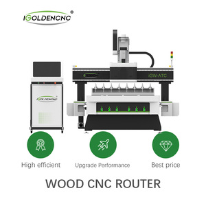 Jinan-enrutador lineal atc cnc de 3 ejes, grabador de madera 1325, máquina de fabricación de muebles de carpintería con cambio de herramienta automático, 4x8 pies, 1530 - Product Image 2