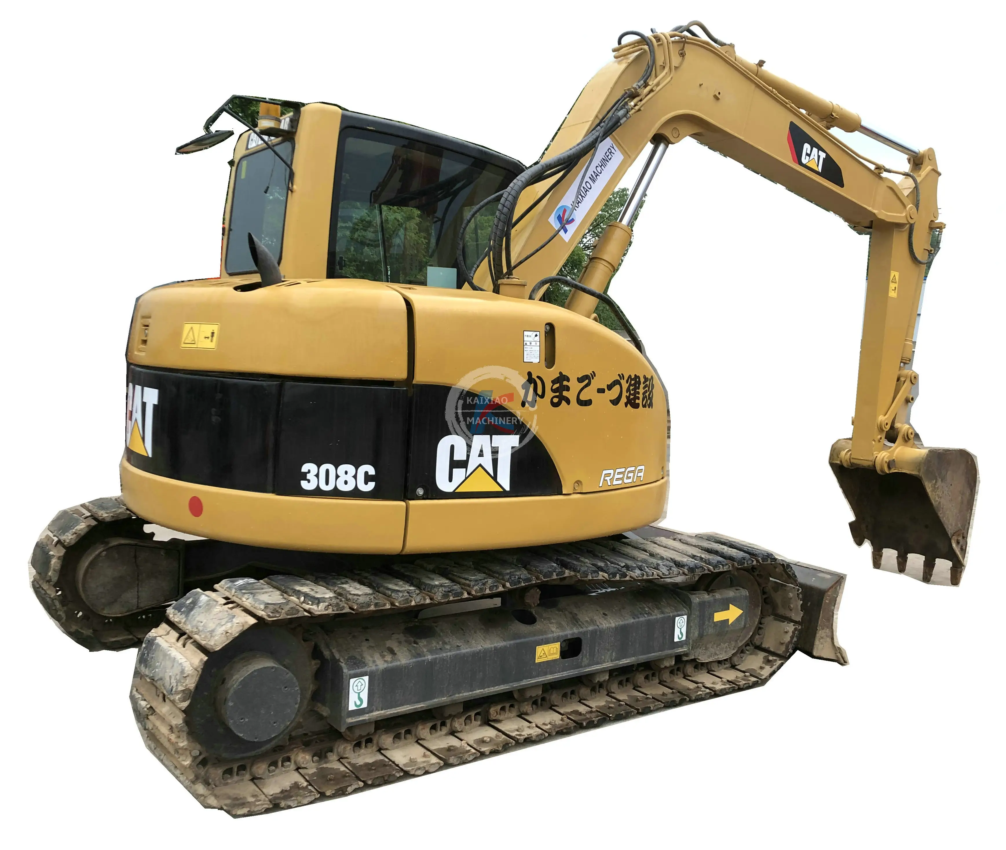 Excavadora de segunda mano CAT 308C de 8 toneladas con martillo y cubo de inclinación, miniexcavadora retroexcavadora a la venta