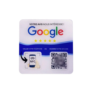 Customizable QR <strong>Code</strong> 13.56MHz 1K Frequency Waterproof PVC Menu Stand Google Review Payment Table Number NFC Display Stand - Product Image 1