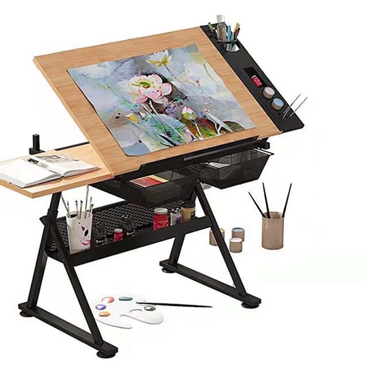 Solid wood drawing table (single table)