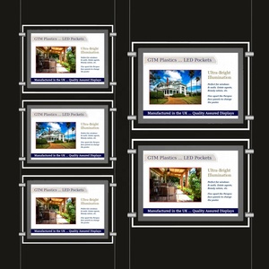 Product New Real Estate Agent Window Display Lightbox <strong>A4</strong> Acrylic Frame with Led - Product Image 5