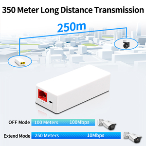 2ポートPOEリピーター、10/100Mbps 1〜2 PoEエクステンダー、IEEE802.3af/atプラグアンドプレイ48V、PoEスイッチNVRIPカメラAP用 - Product Image 5