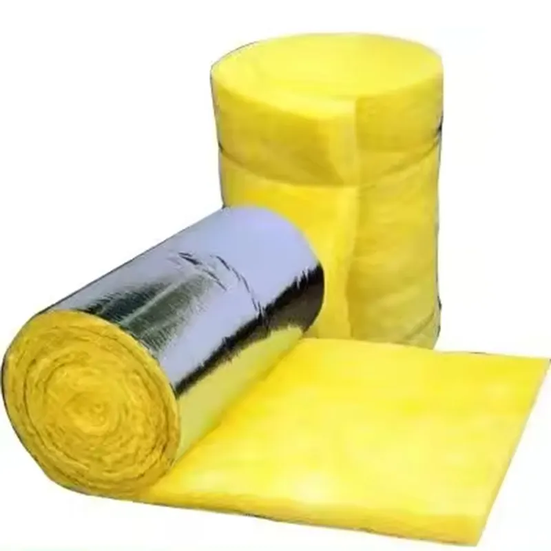 Alüminyum folyo ile fiberglas yalıtım battaniyesi glasswool rulo fiber cam yünü