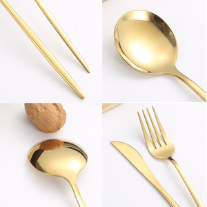 新款24件不锈钢餐具6金勺银器不锈钢餐具带彩盒 - Product Image 5