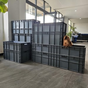 EU4933 Carga pesada Gran almacén industrial Distribución logística Contenedores apilables Cajas de almacenamiento de plástico para mudanza - Product Image 6