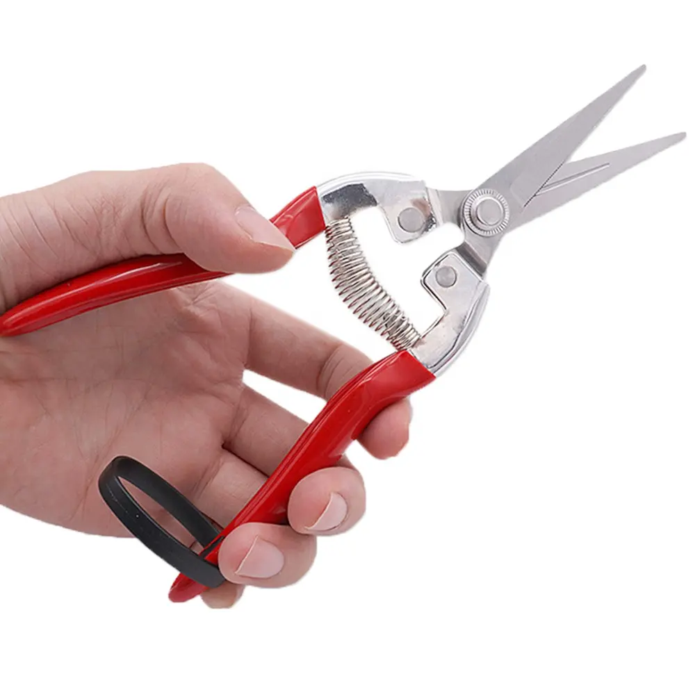 Cheap Garden scissor sharpening tools straight clippers hand pruners garden snips long handle pruning shears garden hand pruner