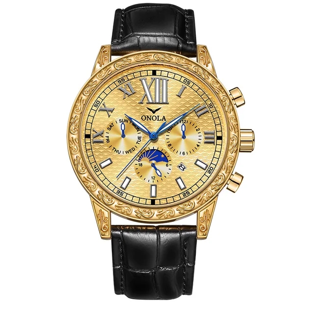 2 gold - black strap