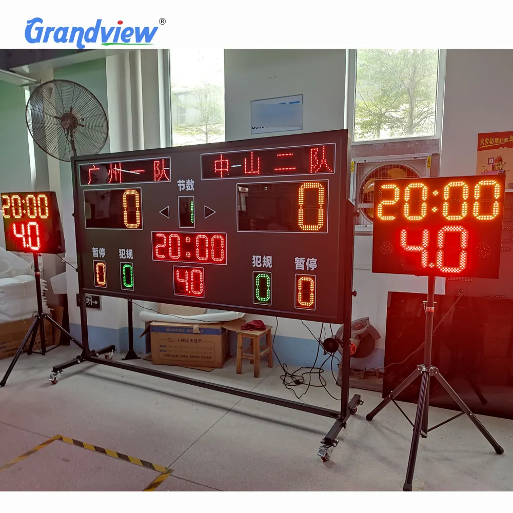 Marcador electrónico digital de baloncesto R de 1,8 pulgadas, tablero de pantalla digital led, marcador led con reloj de tiro