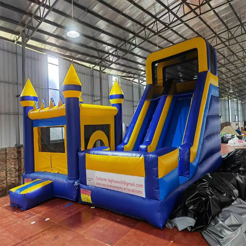 Gran oferta, pequeño castillo inflable, juego para niños, casa inflable, fiesta, salto, rebote y Tobogán, Combo al aire libre