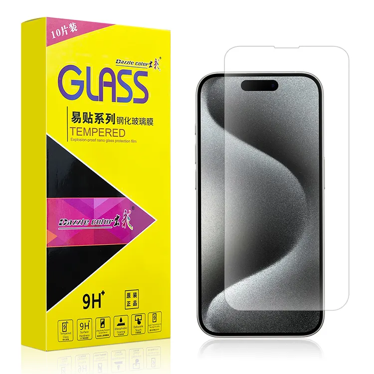 2.5D 9H протектор экрана закаленное стекло пленка для Iphone 12 13 14 15 Pro Max протектор экрана