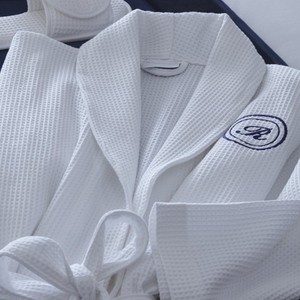 Custom Logo Quick-Drying White Cotton Hotel Long Kimono Robe Women <strong>Cusum</strong> Logo Fluffy Robe