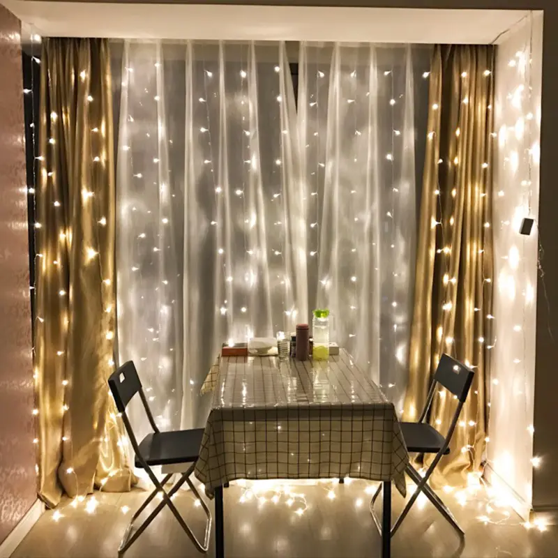 3m X 3m 300 Led Éclairage extérieur de Noël à guirlande lumineuse à LED pour décoration de fête de mariage de vacances