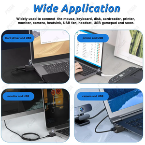 PSDA 3 พอร์ต USB Hub Splitter สําหรับแล็ปท็อป USB Expander USB หลายอะแดปเตอร์สําหรับเมาส์ 3.0 * 1 ฮับ 2.0 * 2 ฮับเครื่องพิมพ์แฟลชไดรฟ์ - Product Image 4