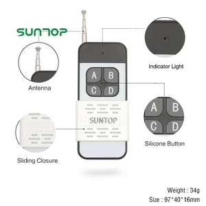 433MHz telecomando universale Wireless DC 6V 12V 24V 10A 4CH modulo ricevitore relè con trasmettitore a lungo raggio 1000m - Product Image 6