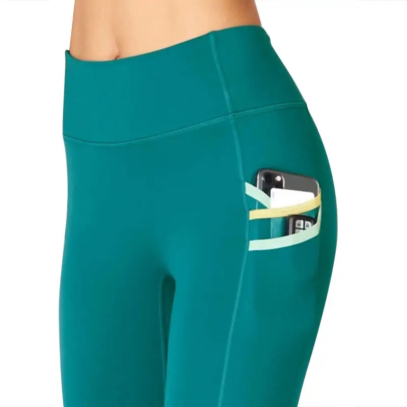 Tasca a rete Delle Donne A Vita Alta Tummy Controllo Secco Respirabile Shaper di Usura Esterno Leggings Pantaloni di Yoga di Forma Fisica con Tasca