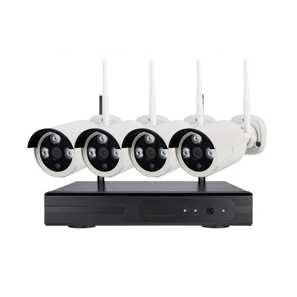2022 vente en gros enregistrement vidéo Tuya Smart 4CH CCTV système d'alarme de sécurité domestique sans fil WiFi Kit de caméra IP