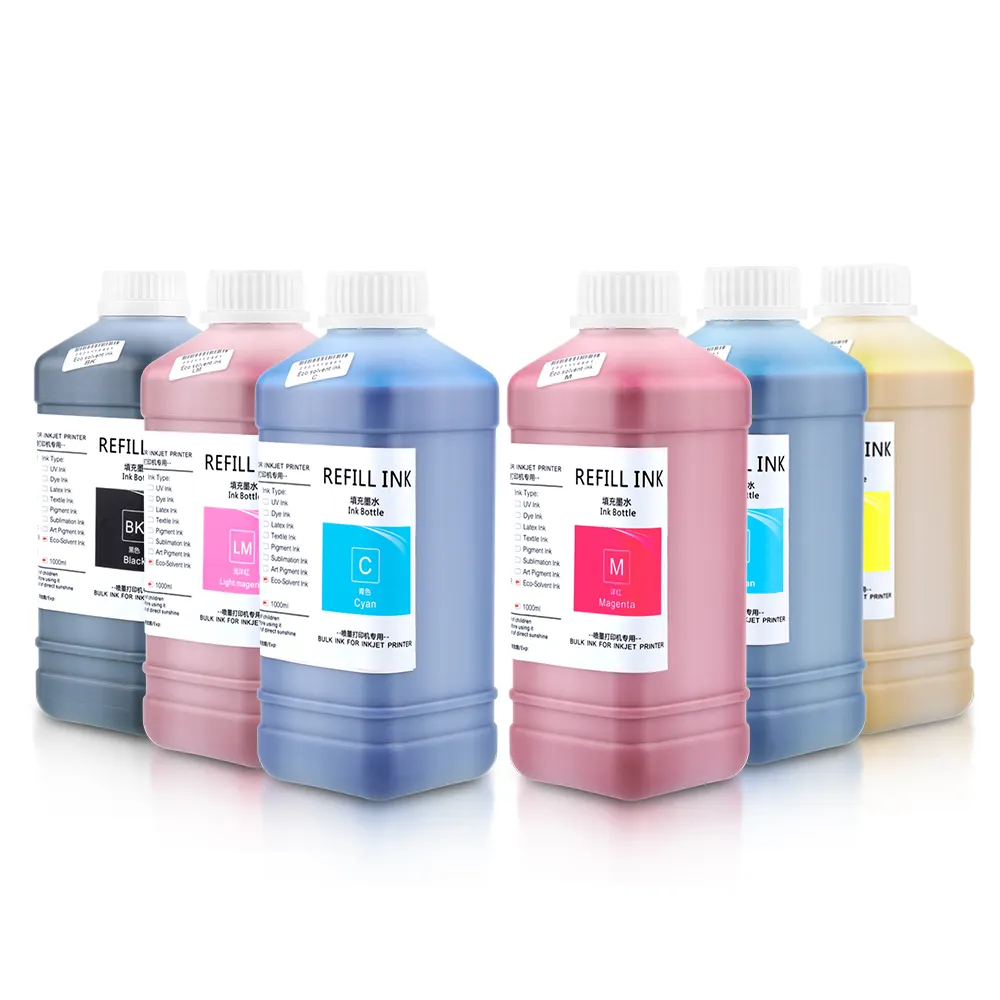 Supercolor 1000ml/garrafa pagelargo eco solvente, tinta para epson stylus pro gs6000 3880 4800 4880 7600 7880 7890 impressora