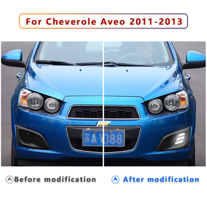 Modifiye LED gündüz farları, adanmış akış dönüş sinyal ışıkları, Cheverole Aveo 2011-2013 için dekoratif ışıklar sürüş - Product Image 5