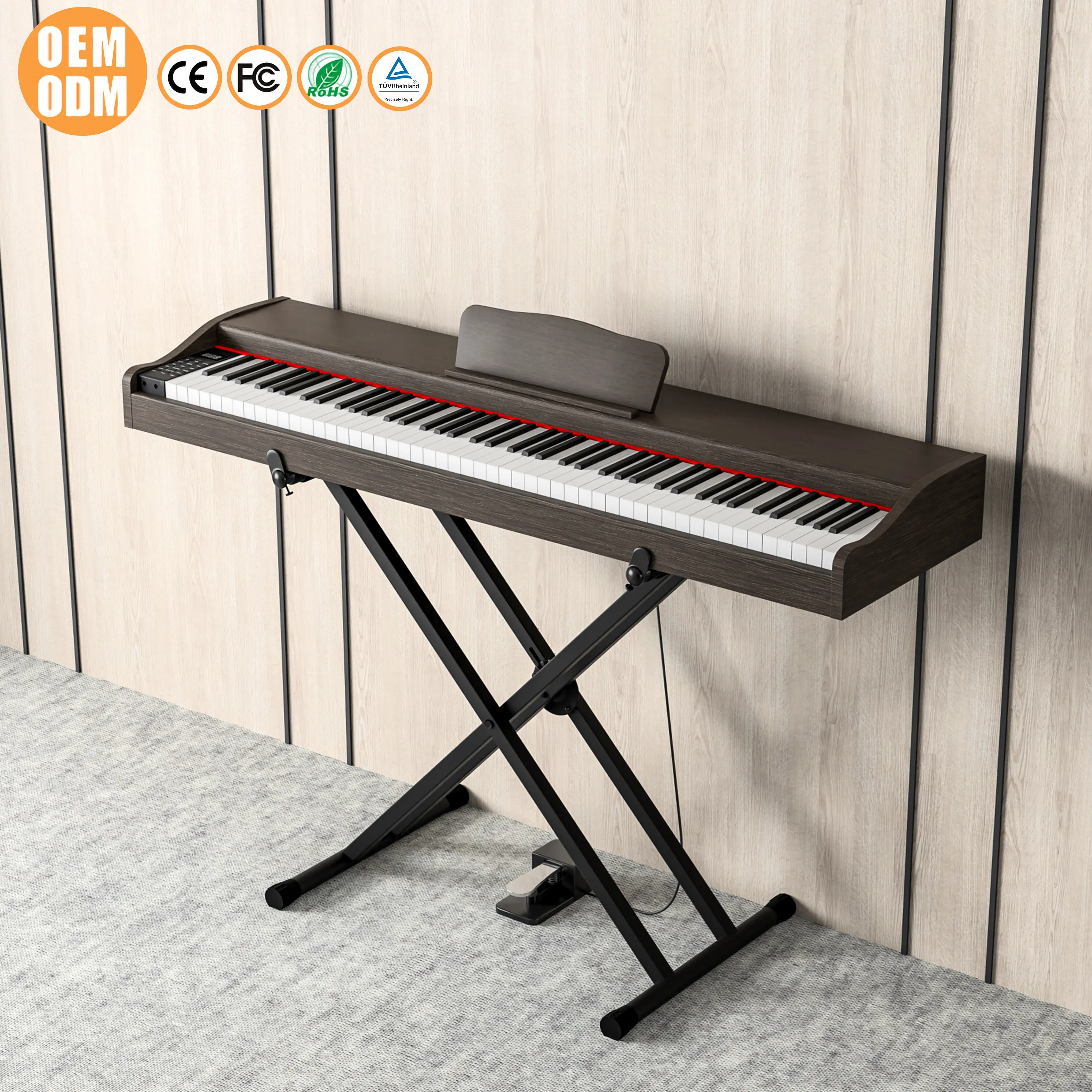 LeGemCharr piano numérique 88 touches pondérées clavier contrôleur midi piano acoustique piano électrique numérique à vendre clavier