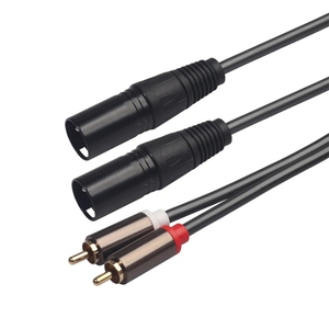 Cable de Audio auxiliar Dual XLR hembra a Dual RCA macho con chaqueta de PVC para amplificador mezclador altavoces micrófono combinación blindaje