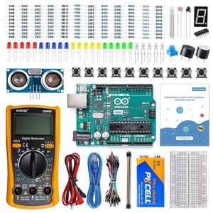 初心者向けラボスターターキットArduin for R3 REV3 Board Basic Advance 25プロジェクトHCSR-04センサー温度LED IC用オリジナル - Product Image 1