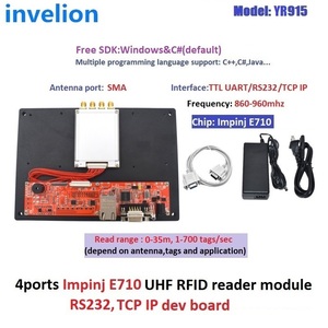 Invelion 865Mhz UHF RFID módulo TTL Uart Impinj E710 Chip 4 puertos RFID lector UHF 915Mhz Multi-Tags 500 etiquetas - Product Image 6