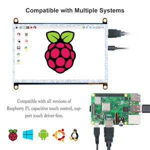 Anpassung PC IPS Capac itive Touch 1024x600 Kleiner LCD-Bildschirm 7-Zoll-LCD-Modul für Raspberry Pi Computer PC