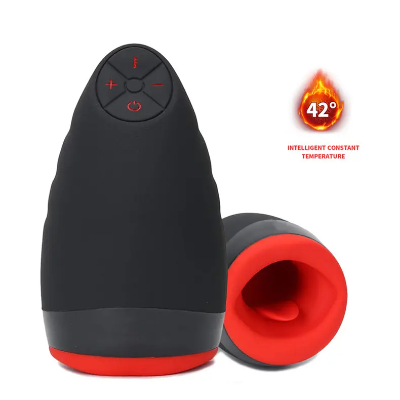 Taza calentada totalmente automática para masturbación vibratoria de hombres, productos sexuales para adultos