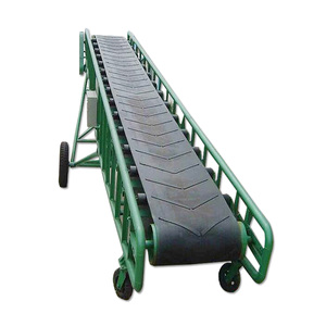 Transportador móvil de Puerto 15-50m de longitud 30 ° de inclinación Correa antideslizante para carga de barcos/camiones - Product Image 1