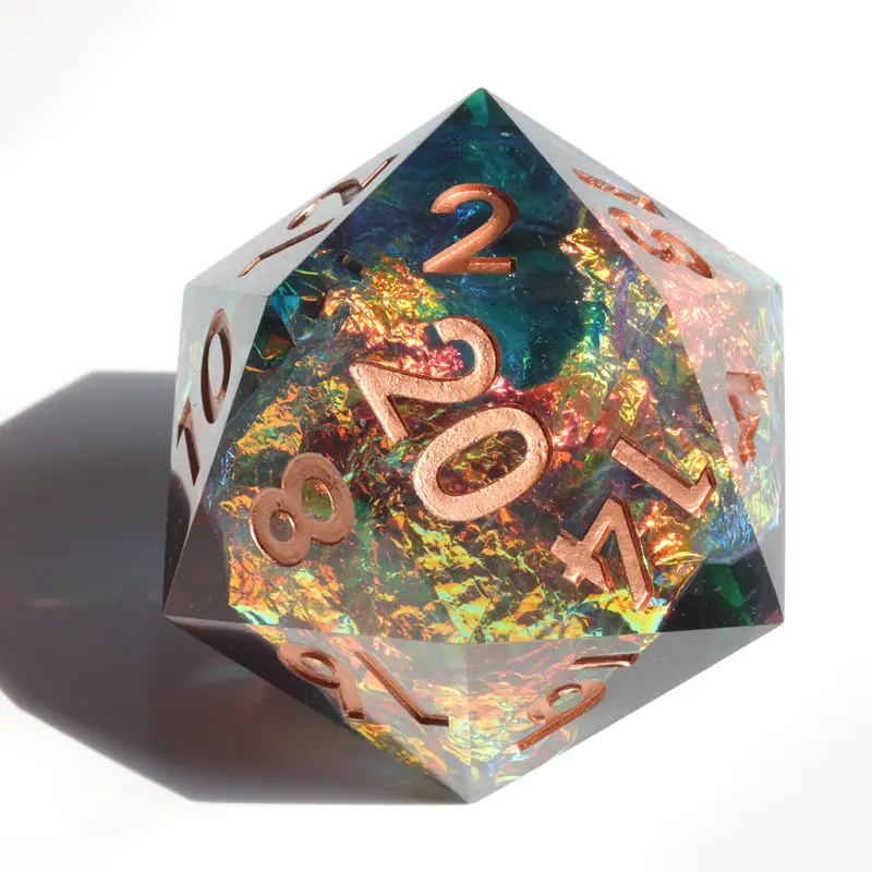 Mini Planet 80mm D20 dés D & D pour jeux de société TRPG énorme D20 dés avec bords tranchants résine polyédriques gros dés 20 faces personnalisés