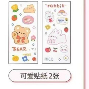 Running Rabbit Stickers Bow Bear Stickers