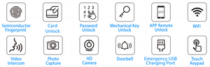 Riconoscimento delle impronte digitali Wifi Smart Lock con supporto della fotocamera per APP TUYA Smart Lock per videocitofono - Product Image 6