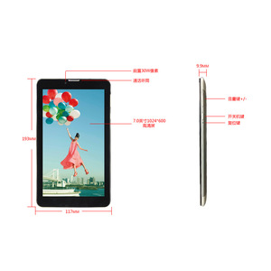 GSM Phablet MTK6572 3กรัม Android 4.4แท็บเล็ตโทรศัพท์ Dual Core แท็บเล็ตพีซี512เมกะไบต์/4กิกะไบต์ - Product Image 3