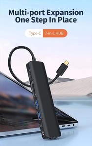USB 3.0 portları ile 7 in 1 USB C Hub 100W PD Gigabit Ethernet SD TF kartları USB HUB 7 Port - Product Image 3