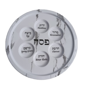 แผ่นพลาสติก Judaism เมลามีนแบบสั่งทำ,จานพลาสติกขนาด12นิ้วสำหรับเทศกาลปัสกาชาวยิว - Product Image 1