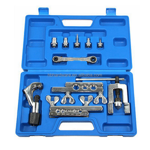 フレアリングツールキット68/9 10 12 16 19mm 1/4 "-3/4" HVACシングルフレアツール45度エキセントリックタイプ手動チューブフレアリングツールキット - Product Image 5