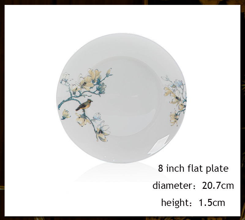 plato plano de 8 pulgadas
