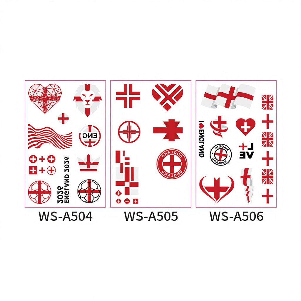 Bandera de Inglaterra ws-a504-506-3 piezas/juego
