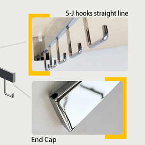 High Quality Steel <strong>Hook</strong> Customized OEM ODM Waterfall 5 <strong>Hooks</strong> for <strong>Wire</strong> Grid: Stylish and Practical <strong>Display</strong> Solution - Product Image 5
