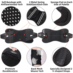 Best Flexible Sports Compression Knee Brace Polyester Knee <strong>Leg</strong> Support with <strong>Protection</strong> Function - Product Image 3
