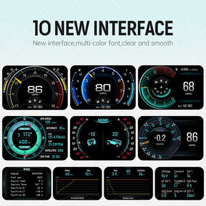 Car OBD2 GPS HUD Head up Display Auto Diagnostic Tool Multi-function <strong>LCD</strong> Digital Speedometer - Product Image 3