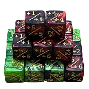 Math <strong>Counting</strong> Teaching Add Subtract Dice Board Game <strong>Symbol</strong> Digital Dice Plus and Minus 16mm Acrylic Dice for Promotion Gifts