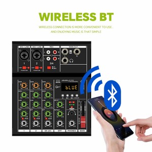 Blueteeth fonksiyonu ile GAX-A4 Mini 4 kanallı USB ses mikseri 48V fantezi güç çok fonksiyonlu mikser - Product Image 3