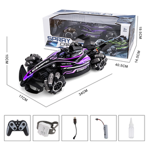 F1ดริฟท์4WD รถ RC ไฟ LED สำหรับรถแข่งรถแข่งของเล่นป้องกันการชน360การหมุนการแสดงความสามารถรวมถึงรีโมทคอนโทรลจำลองแก๊สสเปรย์ - Product Image 6